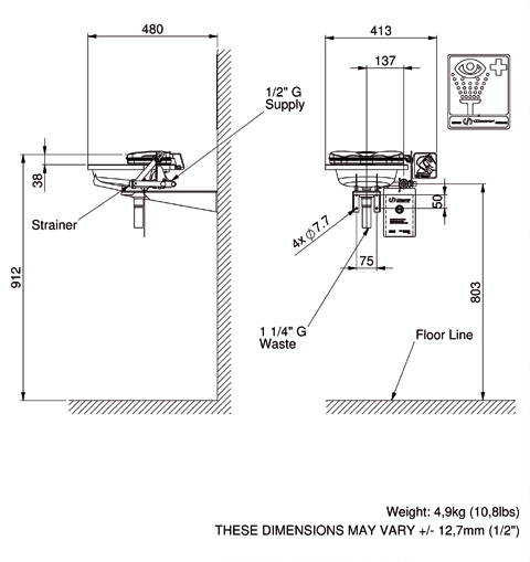 7000b Mod Emergency Eye Face Washing Station Elega