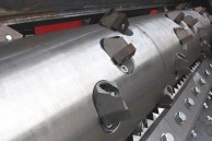 Single shaft shredder SR 1300 for plastic recycling- shaft