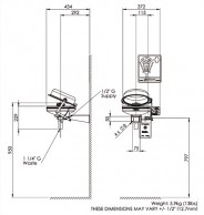 7778B AXION Mod. Emergency eye-face wash station sketch