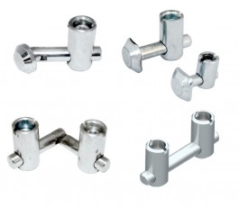 Puller type connectors for aluminium profile