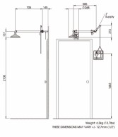 8162 H AXION Emergency shower sketch