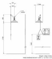 8130V Axion Emergency shower sketch