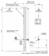 Sketch of 8111FP Axion Emergency shower