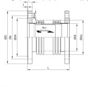 Axial Expansion Joint (30mm) with inner sleeve-sketch