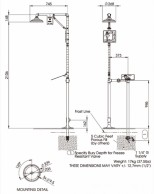 8365FP Axion Emergency shower sketch