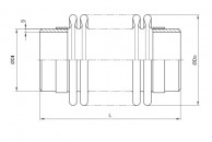 Axial Expansion Joint with Welded ends-sketch