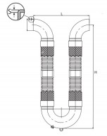 Standard U-Flex Braided Loop Expansion Joints-sketch