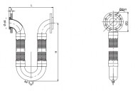 U-type, 3D Braided Loop Expansion Joints, Flanged-sketch