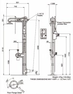 8317FP Морозостойкий душ и станция проимывания глаз-лица: эскиз