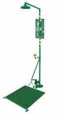 8327FPCRP Axion Frost resistant Emergency body shower with eye face-wash