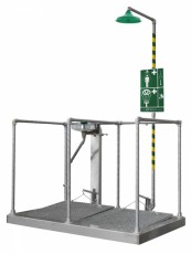 8400FP Axion Frost resistant Emergency body shower with eye face-wash