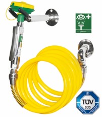 Emergency showers with hose