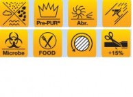 AIRDUC PUR 356 FOOD REINFORCED savybių žymėjimas