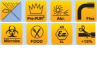 PROTAPE PUR-INOX 330 FOOD-AS žymėjimas