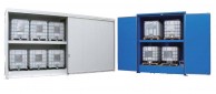 Container insulated warehouses for storing chemicals in KTC or IBS containers