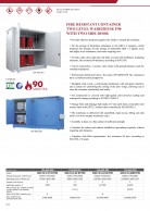 Fire resistant container two level warehouse F90 with two side door-DATA