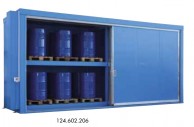 Fire resistant container two level warehouse F90 with sliding door pict