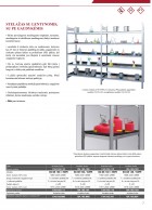 Stelažas us lentynomis su PE gaudyklėmis prasiliejimams