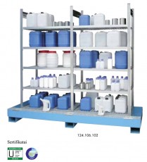 Racking shelves GR1, shelves, sewage collection bath
