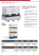 Plieninė padėklinė vonia stelažams su WSR-B IBC, KTC konteineriams ant padėklų