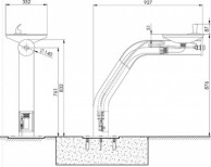 3380FR Frost resistant drinking water fountain sketch