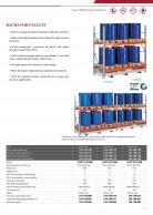 Racks G-PR2 drums on pallets