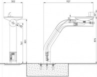 3380G Frost resistant drinking water fountain-sketch