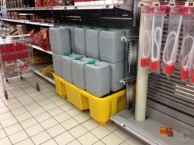 250 L yellow polyethylene pallet bath for chemical spills. 2x200 L for barrels