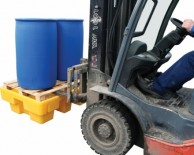230 L yellow polyethylene bath for chemicals on pallets ECOSUMP 2