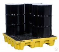 276 L square yellow polyethylene pallet bath 4x200L for MEDIUM ECO barrels 35 04