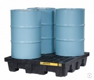 276 L square black polyethylene pallet bath for 4x200 L barrels MEDIUM ECO 100 06