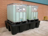 1130 L Black or Ba Yellow Pallet Baths 2x1000 L for IBC-KTC Containers 3