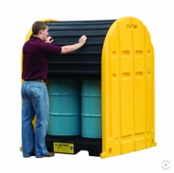 LOCABLE 485 L polyethylene workstation for 4 barrels, with or without bath 4