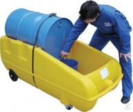 Mobile workstation with spill collection for 200 L drum 2