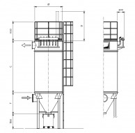 Poljet F dulkių filtrai su maišais dulkėms-dimensijos