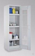 Saugi 1935x600x570 mm,su stiklu, pilka spinta nuodingoms medžiagoms