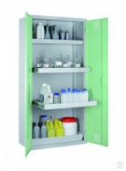 Safe 1950x1200x500 mm, with pull-out shelves, green cabinet for toxic materials.