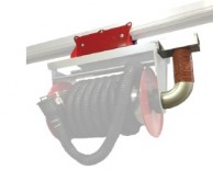 Sliding carriages for hose reels