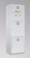 Safe 3-compartment, 1935x600x570 mm cabinet for toxic materials
