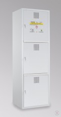 3 compartments, safe cabinet for toxic materials, 1935x600x570 mm