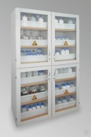 Safe cabinet for alkalis and acids, gray, 1935x1200x600 mm