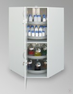 Saugi spinta šarmams ir rūgštims iš HLP, pilka, 1480x900x900 mm