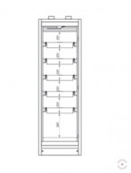 30 min fire resistant 1 door, 3 shelf cabinets 30-600 VS3-2