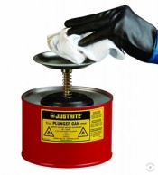 Use of safe, steel containers for cleaning