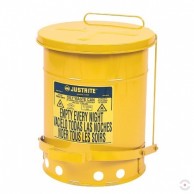 20 L saugus, plieninis geltonas alyvos atliekų surinkimo konteineris su pedalu