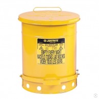 80 L safe, steel container, with pedal for oil waste 2