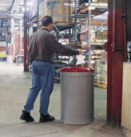 CEASE-FIRE - safe 45 l bin with steel lid for waste paper 6