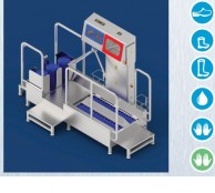 Q tipo šoninio išėjimo higienos šliuzas su padų, aulų plovimu 550801P ir rankų plovimu,dezinfekcija 551412_1