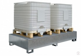 1000 L cinkuota vonia MEGA TC2 prasiliejimams sulaikyti, 8x200 arba 2xIBC-KTC