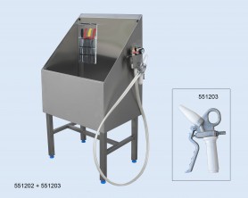 Bags and gloves, instruments washing sink mod. 5512